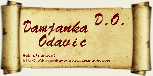 Damjanka Odavić vizit kartica